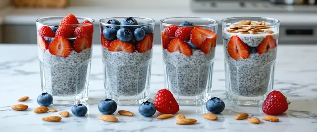 No-Bake Chia Seed Pudding with Berries