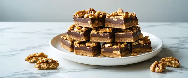No-Cook Chocolate Walnut Bars