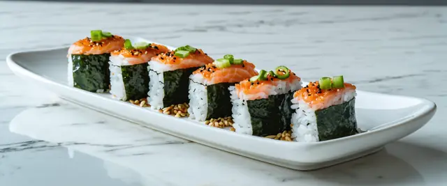 Nori-Wrapped Rice and Salmon Bites