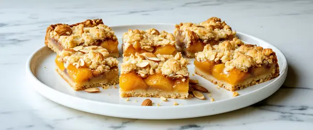 Oat Flour Apricot Bars with Almond Crumble