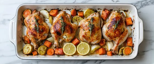 One-Pan Baked Chicken and Veggies with Seasoning