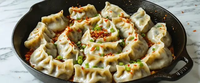 One-Pan Dumpling Bake with Chili Crisp