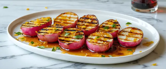 Orange Balsamic Grilled Radishes