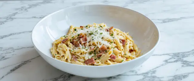 Orzo Carbonara with Pancetta
