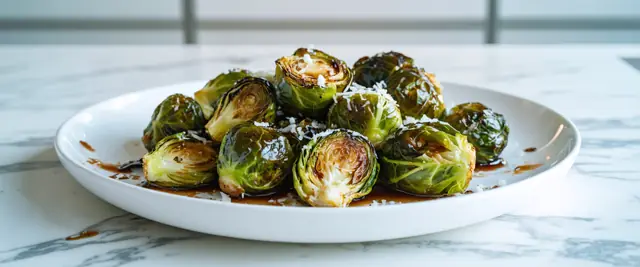 Oven-Roasted Brussels Sprouts with Balsamic Glaze