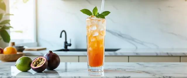 Papaya Passion Refresher with Passionfruit Puree