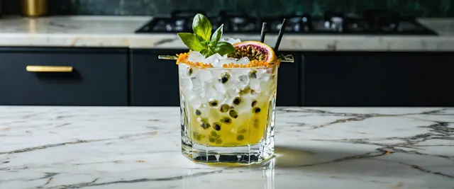 Passionfruit Basil Smash With Basil Infusion