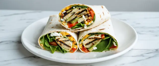 Grilled Veggie and Hummus Wrap