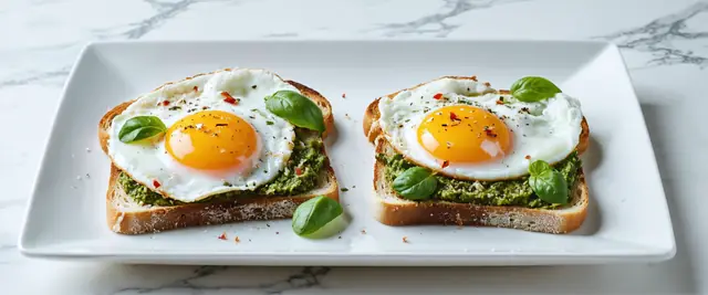 Pesto Eggs on Sourdough