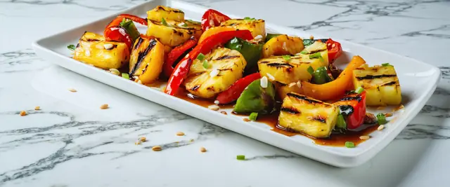 Pineapple Teriyaki Grilled Sweet Peppers