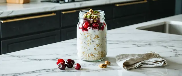 Pistachio Cherry Overnight Oats