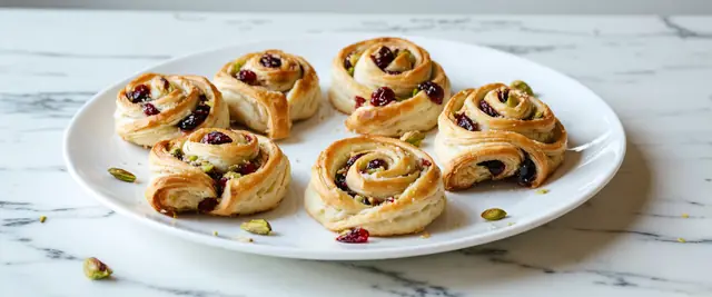 Pistachio-Cranberry Rugelach Pinwheels