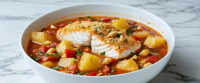 Pistachio-Crusted Fish with Caldo de Peixe