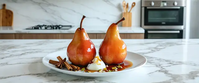 Poached Pears with Mascarpone