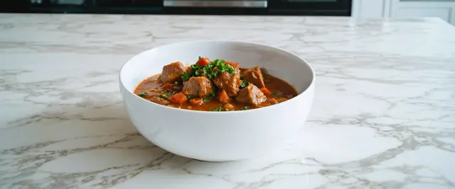 Pork Stew with Tomatoes (Ostri)