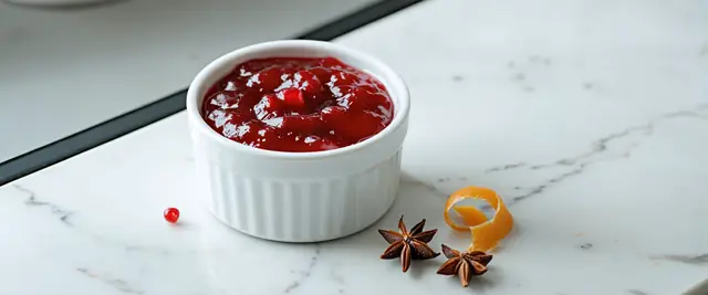 Port Wine Cranberry Sauce with Vanilla and Star Anise