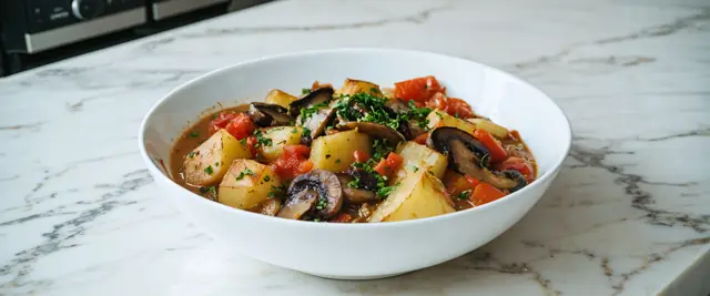 Potato and Mushroom Stew (Kartopilis Soko)