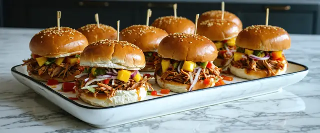 Pulled Pork Sliders with Mango Salsa