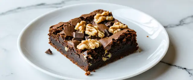 Quinoa and Black Bean Brownies with Walnut Swirl