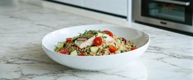 Quinoa and Mackerel Bowl