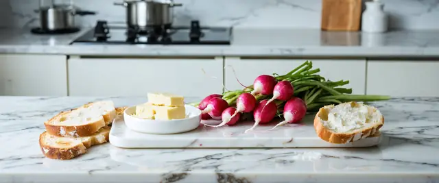 Radishes with Flake Salt and Butter