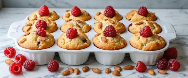 Raspberry Chia Almond Muffins