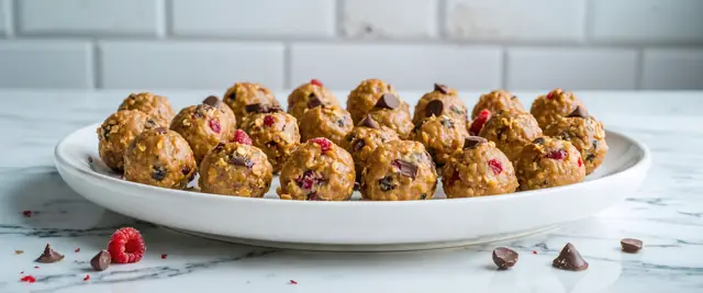 Raspberry Dark Chocolate Protein Balls