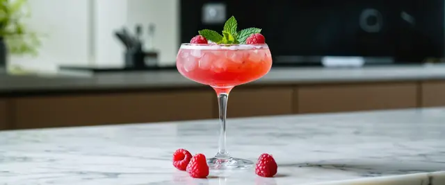 Raspberry Rosé Mocktail