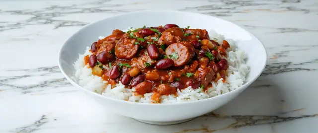 Red Beans and Rice with Smoked Sausage and Rosemary