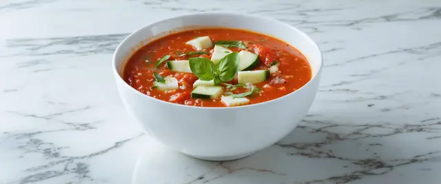 Refreshing Gazpacho with Cucumber and Basil