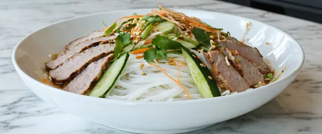 Rice Noodles with Pork (Bánh Tằm Bì)