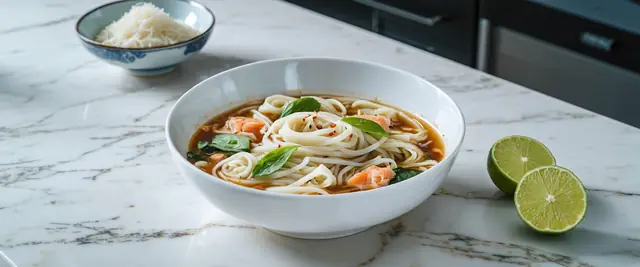 Rice Vermicelli in Coconut Gravy (Laksam)