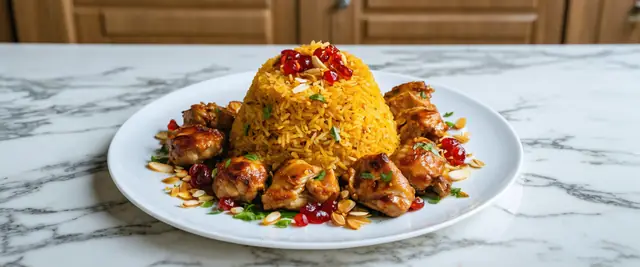 Rice with Barberries and Chicken (Zereshk Polo Ba Morgh)