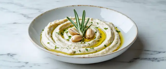 Roasted Garlic and White Bean Dip with Rosemary