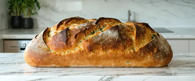 Roasted Garlic Kale Bread