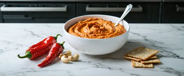 Roasted Red Pepper and Cashew Dip