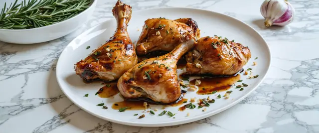 Rosemary Balsamic Glazed Chicken Quarters