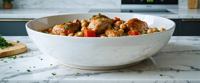 Rustic Chicken and Chickpea Stew with Spanish Paprika and Oregano