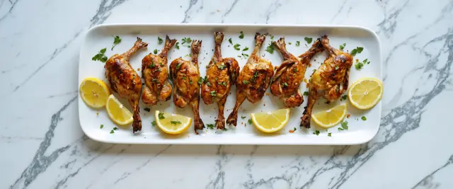 Saffron Yogurt Grilled Quail