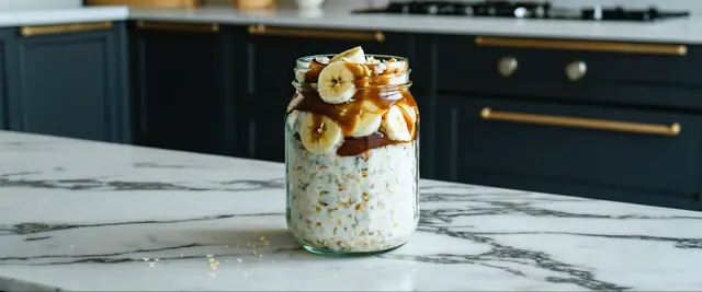 Salted Caramel Banana Overnight Oats