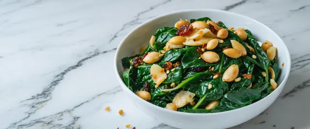 Sautéed Chard with Pine Nuts and Golden Raisins