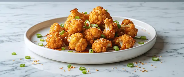 Sesame Ginger Glazed Cauliflower 'Wings'