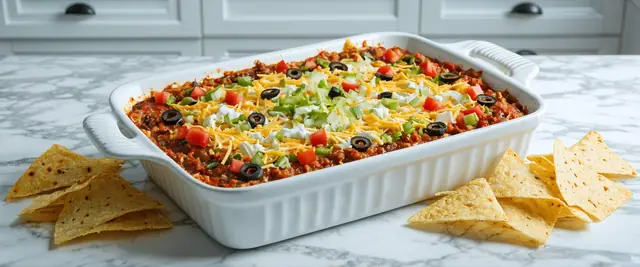 Seven Layer Mexican Taco Dip