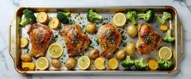 Sheet Pan Baked Chicken with Mixed Vegetables