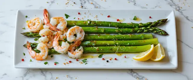 Sheet Pan Baked Lemon Garlic Shrimp with Asparagus