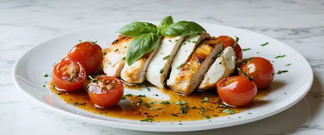 Sheet Pan Caprese Chicken with Cherry Tomatoes and Basil