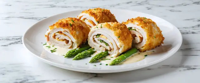 Sheet Pan Chicken Cordon Bleu with Asparagus