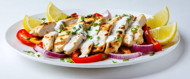 Sheet Pan Chicken Shawarma with Red Onions and Bell Peppers