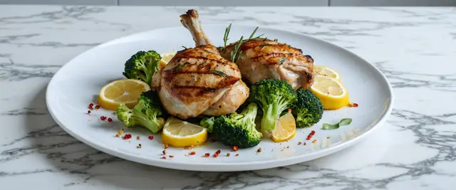 Sheet Pan Chicken with Lemon and Herbs with Broccoli