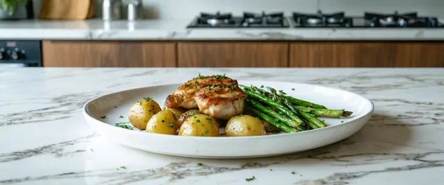 Sheet Pan Ranch Chicken and Potatoes with Green Beans